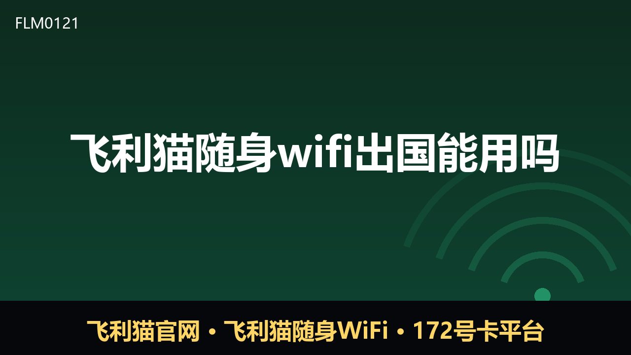 飞利猫随身WiFi出国能用吗？一文说清使用边界